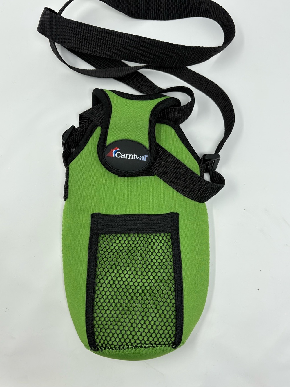 Carnival Cruise Ship Large Water Bottle Holder w/Adjustable Shoulder Strap Green